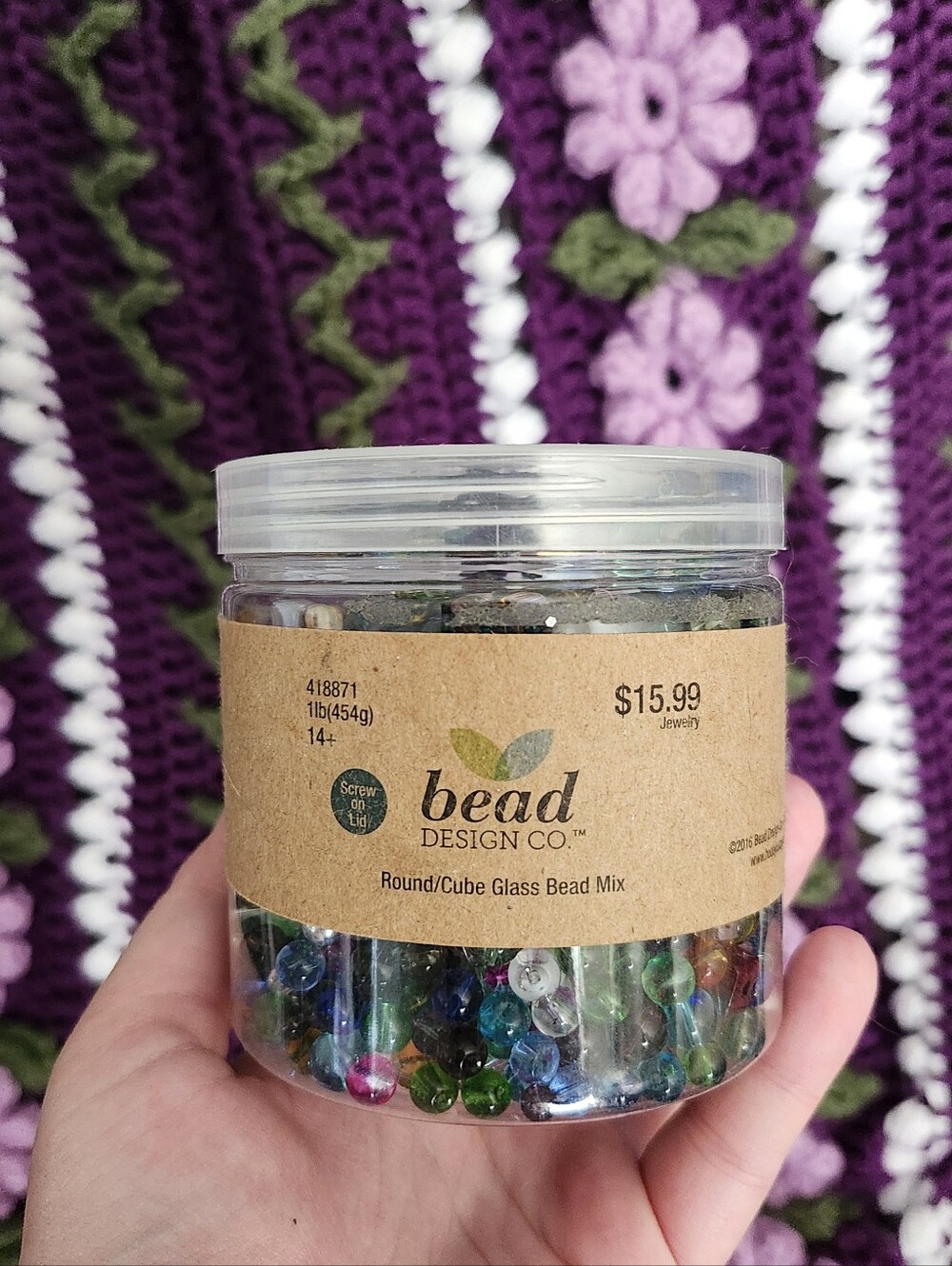 Bead Design Co. Multicolor Glass Bead Mix - Round Cube Multicolor